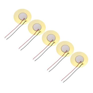Imagem de uxcell 5 discos piezoelétricos 50 mm acústico captador transdutor microfones trigger buzzer bateria guitarra