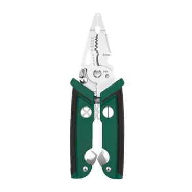 Imagem de KiBcsLic Alicate de decapagem de fios multifuncional Alicate de crimpagem de fios de decapagem de cabos de crimpagem de terminais de corte de resistente de