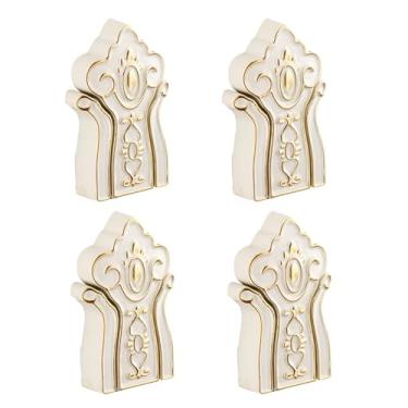 Imagem de Hdtyyln 4 ganchos dobráveis para casaco, ganchos de parede invisíveis dourados retrô, ganchos para toalha, gancho decorativo de parede de liga de zinco, adequado para casa, escritório, pendurar