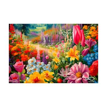 Imagem de PieceRelax Quebra-cabeças de plástico para adultos 504 peças - Shawna Stewart - Jardim adorável jogos de mesa e presentes mais satisfatórios, sem necessidade de tapete de quebra-cabeça [U1068]