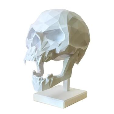 Imagem de Suporte Skull Caveira Decorativo para Headset e Fone de Ouvido – Design 3D Moderno para Setup Gamer (Branco)