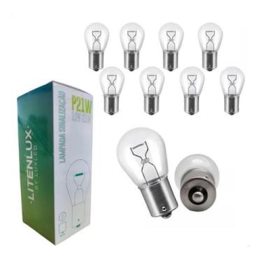 Imagem de Kit 10 Lampadas Sinalização 1 Polos P21w 12v - Litenlux