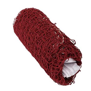 Imagem de OPPWONG Conjunto de Rede de Badminton Portátil, Rede de Pickleball de Malha de Badminton Externa Portátil, 6,5 * 0,5 M / 21,3 * 1,6 Pés Malha Quadrada Padrão de 2, Cm para Entretenimento e (Carmesim)