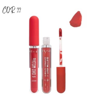 Imagem de Batom LÍquido Matte Ovo Alta Fixação Pigmentação Vivai 2,5ml (Cor22)