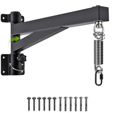 Imagem de BeneLabel Suporte de parede de saco pesado de 61 cm com mola 362 kg de capacidade para saco de pancada com molas suporte de suporte de saco de boxe para bolsa de Muay Thai