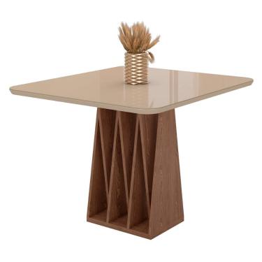 Imagem de Mesa de Jantar Orquestra 4 Lugares com Tampo de Vidro