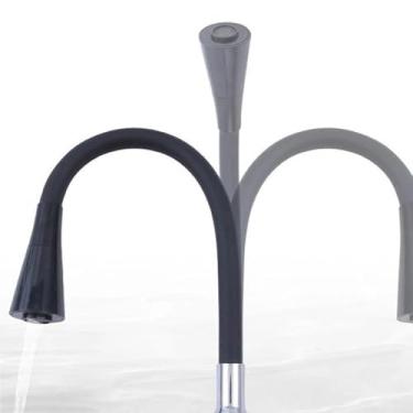 Imagem de Torneira de Cozinha Parede Preta Flexível - Torneira Gourmet com 2 Jatos e 1/4 Volta | Torneira para Pia, Bancada e Mármore(SLT-8)