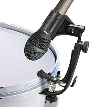 Imagem de SPYMINNPOO 1 par Tambor Microfone Clampholder Suporte Braçadeira de Montagem para Tambores Conjunto Desempenho, Suporte de Microfone Plástico de Metal Durável para Jogar, 2 Peças