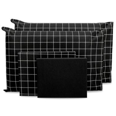 Imagem de Lençol Super King 6 pçs Percal 180 Fios Estampado 2025 - Bem Me Quer E