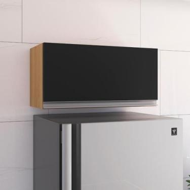 Imagem de Armário de Geladeira Aereo 1 Porta Andreia 60cm AJL Móveis, Amêndoa Pr