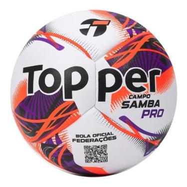 Imagem de Bola Futebol de Campo Topper Samba Pro Pu 2026 Original, Branco