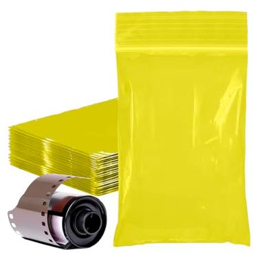 Imagem de PUREVACY Sacos amarelos com zíper para embalagem, 5 x 7,6 cm. Pacote com 1000 sacos de plástico. Sacos de plástico recicláveis. Sacos de zíper de polietileno de 2 mm de espessura. Saco reciclável com
