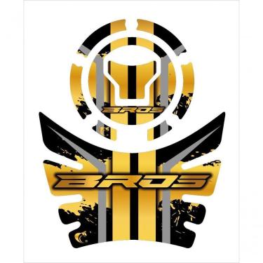 Imagem de Kit Protetor Tanque E Bocal Moto Honda Bros 160 2020 Dourado