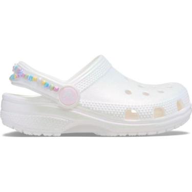 Imagem de Sandália Crocs Classic Friendship Iridescent Clog K White, 29, White