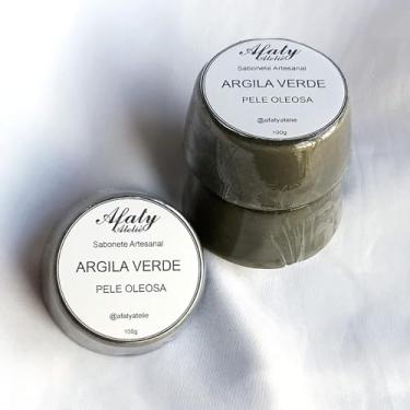 Imagem de 3 Sabonetes de Argila Verde para Peles Oleosas, 100g - Afaty Ateliê