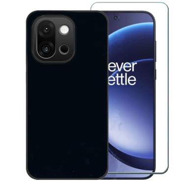 Imagem de Ranyi Capa para OnePlus 15 com protetor de tela, TPU fino e flexível com cantos reforçados, capa protetora de borracha de silicone compatível com OnePlus 15 5G PLK110 (smartphone de 6,7 polegadas