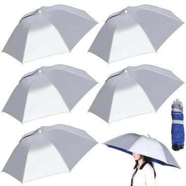 Imagem de Chapéu de guarda-chuva Sanwuta 94 cm ajustável, sem usar as mãos, 5 un