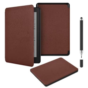 Imagem de Akacy Capa de grão cruzado para Kindle paperwhite de 6,8 polegadas 11 geração (2021, modelos M2L3EK). Capa traseira de borracha TPU de silicone flexível fina, fina, flexível, cantos de borda reforçada