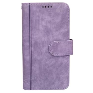 Imagem de FWYANZH Capa carteira para Xiaomi 17 Pro Max/17 Pro/17, capa de couro multicartão com fecho magnético flip suporte capa de proteção de corpo inteiro, roxo, 17 Pro Max