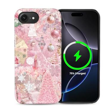 Imagem de ZHEGAILIAN Capa 2 em 1 para iPhone 16e 6,1 polegadas, compatível com MagSafe à prova de choque antiderrapante com capa de proteção de corpo inteiro, fosco texturizado design de impressão fashion para