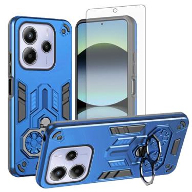 Imagem de Asuwish Capa de celular para Xiaomi Redmi Note 14 4G/5G com protetor de tela de vidro temperado e suporte fino de anel rígido híbrido couro PU acessórios para celular Note14 G4 G5 feminino masculino