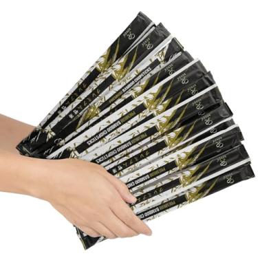 Imagem de Soeos Pauzinhos de madeira descartáveis (aprox. 50 pares), pauzinhos de madeira natural e pauzinhos de bambu para sushi, comida para viagem, festa - sem lascas