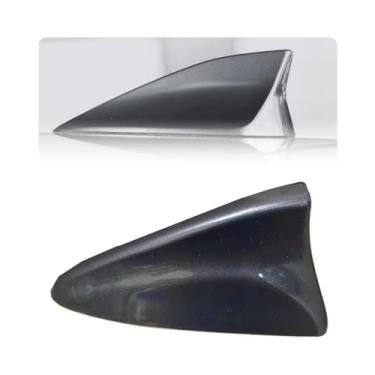 Imagem de Antena tubarão cinza barium universal Shark Fin AM/FM conexão rádio funcional carro brilho acessório Barbatana