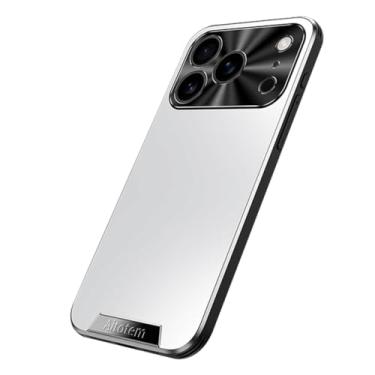 Imagem de HAOMRIYL Capa para iPhone 17 Pro Max/17 Pro/Air/17, capa de proteção de câmera de metal fina rígida PC fosco antiarranhões, branco, 17