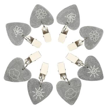 Imagem de 8pcs Heart-Shaped Tablecloth Weights with Clip Wind Holders for Outdoor Camping Picnic and Parties Sturdy Design Prevents Slipping and Shifting