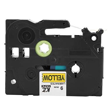 Imagem de Fita de etiqueta Acessórios para impressora PET de 9 mm à prova d'água, sem desbotamento, durável para máquina PT E100B E300 TZe 421 TZE 621 TZE 721 Letra preta em base verde (Texto preto Kze-721 em