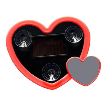 Imagem de FJMQHU Luz ambiente LED em forma de coração para carro, decoração romântica com letreiro de néon LED para janela triangular ou traseira, Vermelho