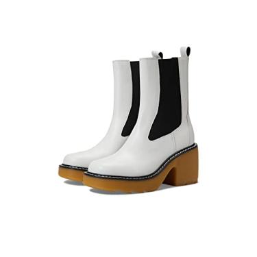 Imagem de Marc Fisher LTD MLFREDY Botas femininas de couro para clima frio, Couro branco/natural, 6.5