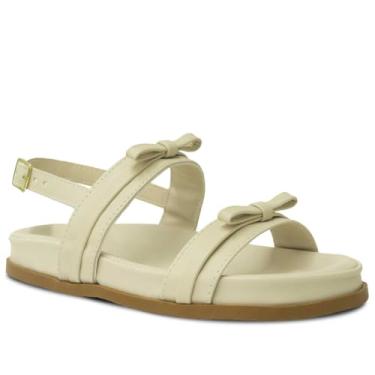 Imagem de Sandália Birken Infantil Menina 28ao37 Laço Festa 04.105J (Off White, BR, Criança de 4 a 8 anos, Numérico, 28)