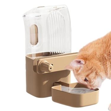 Imagem de Alimentador automático de cães para gaiola – Garrafa de água para tigela de comida automática | Suprimentos para animais de estimação, estação de alimentação de canil removível para filhotes e