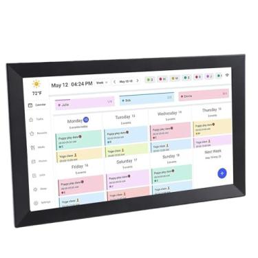 Imagem de SUNGOOYUE Calendário Digital, Tela Sensível Ao Toque de 15,6 Polegadas WiFi 32 GB de Memória APP Controle Suporte para Mesa de Parede Calendário Digital Inteligente Com Tela HD 1080P (Plugue europeu)