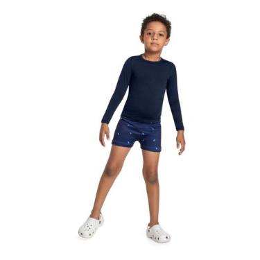 Imagem de Sunga Boxer Infantil com FPS +50 para Menino Quimby, Azul marinho, 2