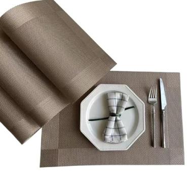 Imagem de Conjunto De Jogos Americanos Para Mesa De Jantar - Jogos Americanos De Tecido(KIT 6 Champanhe)