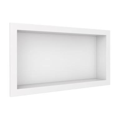 Imagem de Nicho Multiuso em Mármore Sintético Branco Liso - Cozimax