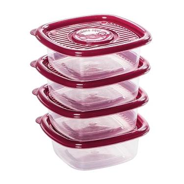 Imagem de Conj. Pote Pop Quadrado 4 Pçs Plasútil