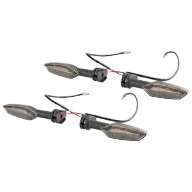 Imagem de KiBcsLic Luz indicadora de direção para motocicleta com luz amarela, compatível com os modelos XSR 900, XJ6 e MT-03, Capa Preta, 4 Peças