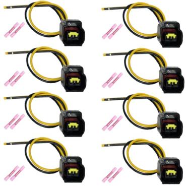 Imagem de Broaug 8 peças de bobina de ignição e eixo de cames sensor de posição do virabrequim Conector Pigtail - Compatível com Ford F-150 F-250 F-350 (4.6L 5.4L 6.8L), Lincoln, Mazda - Substitui 3U2Z14S411SLA