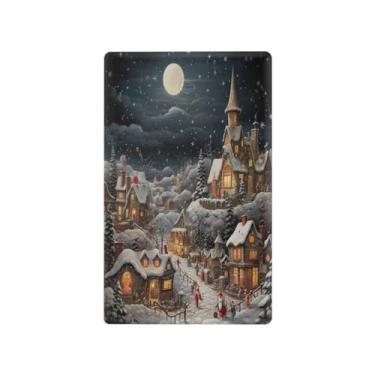 Imagem de Wassud Placa de cobertura de interruptor de luz de véspera de Natal, 1 capa de tomada em branco placa de parede decorativa decoração de casa sala de estar quarto