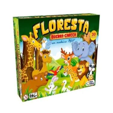 Imagem de Quebra Cabeça Infantil Madeira Mdf 30 Peças Floresta Animais - Pais e 