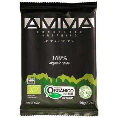 Imagem de Chocolate 100% Cacau Orgânico Amma Chocolate 30g