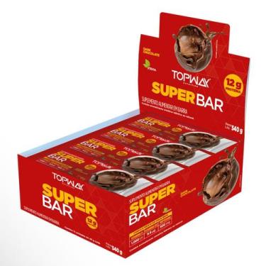 Imagem de Barra de proteína super bar dark chocolate 12g de proteína topway disp