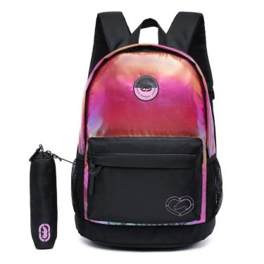 Imagem de Mochila Ecko Casual Feminina Escolar Reforçada Passeio Holográfica-Feminino