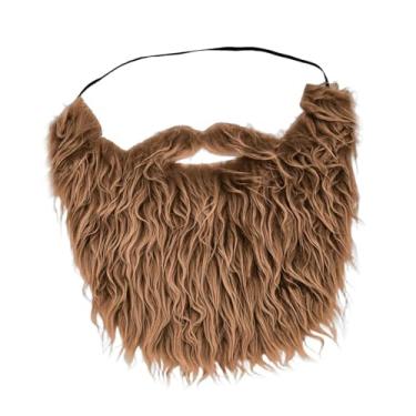 Imagem de Vaveren Barba de Halloween Realista Barbas Postiças para Homem Fantasia de Máscara, Amarelo