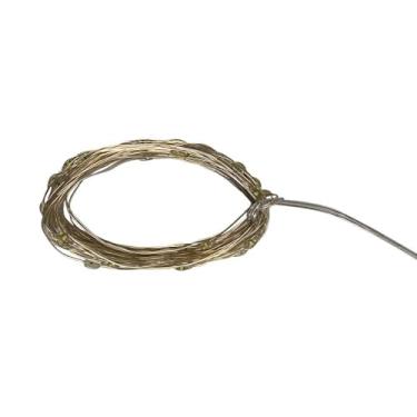 Imagem de Fio De Fada LED para Decoração, Cordão De Luz, Branco, 5 Metros, Alimentado por Bateria