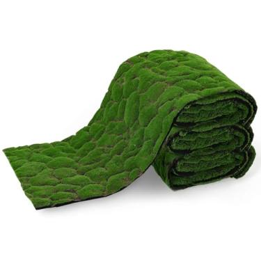 Imagem de Tapete de musgo artificial de 65,8 m² - Grama de musgo verde falsa realista para decoração interna e externa - Relva macia, exuberante e natural para jardins de fadas, casa, escritório, pátio