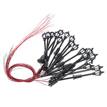 Imagem de 20 unidades de Luzes Rua Modelo Branco Quente Lâmpada Led Layout Poste Ferroviário Trem Jardim Parque Cenário Iluminação